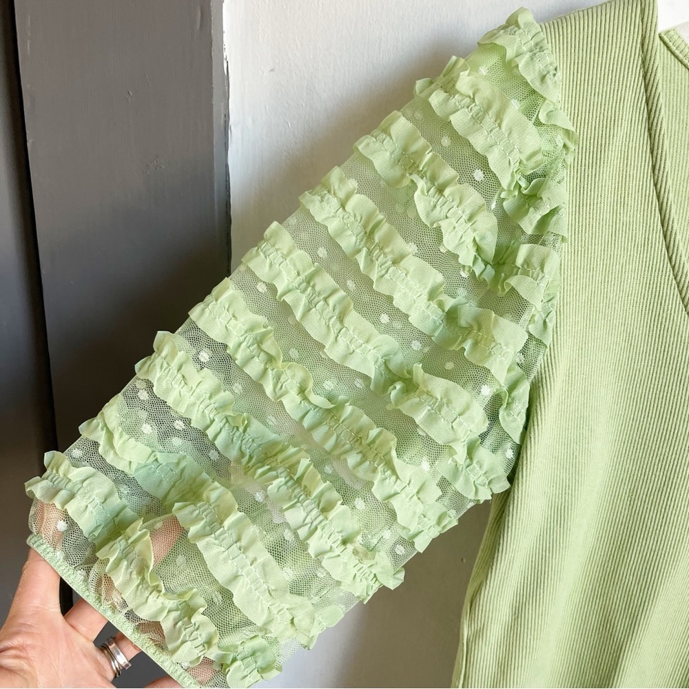 Dolan Ruffle Sleeve Shirt - Picture 2 of 8